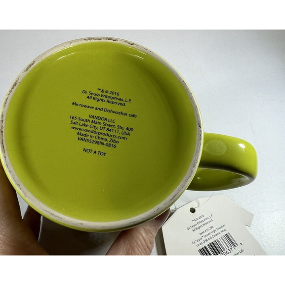Dr. Seuss The‎ Grinch Merry Grinchmas Ugly Sweater Green Mug Coffee Mug Cup - Picture 3 of 4